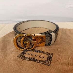 Gucci Women's Reversible Leather Belt 80/32